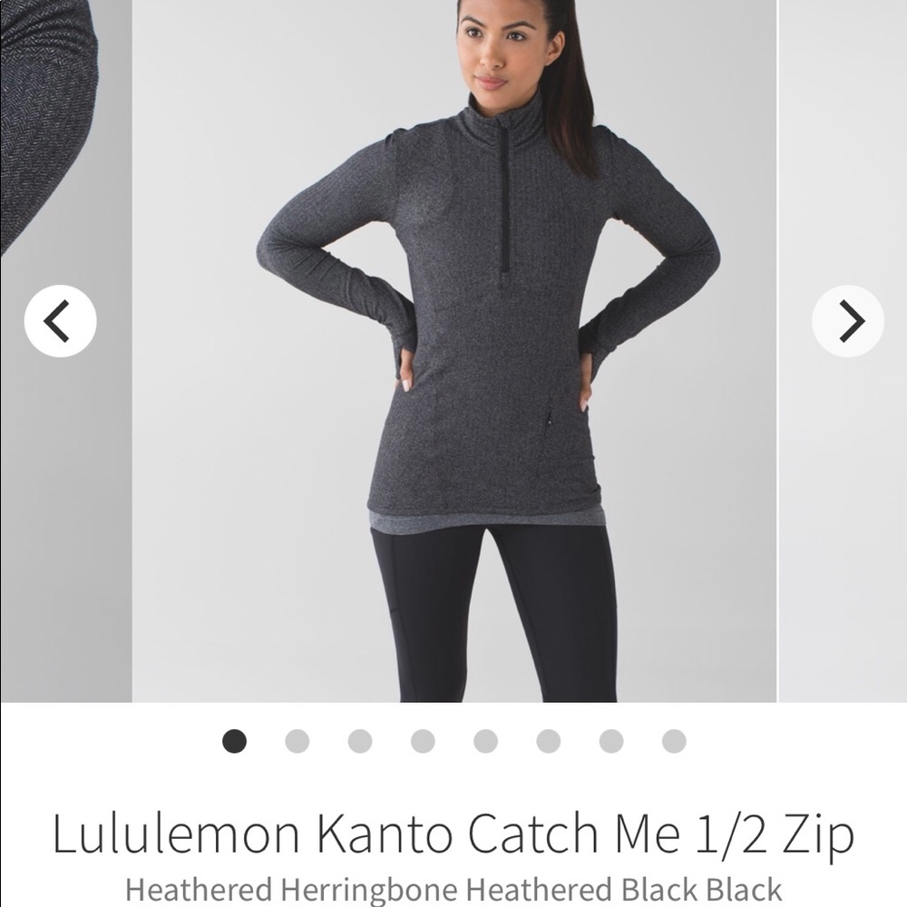 Lululemon 1/2 zip size 8 top.